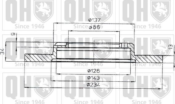 Quinton Hazell BDC4592 - Тормозной диск unicars.by