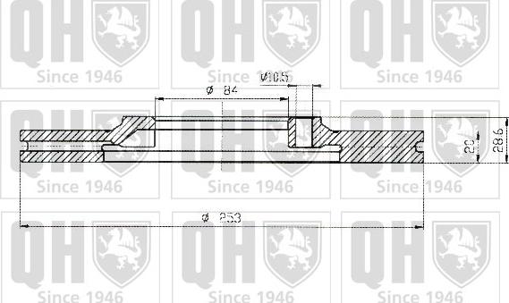 Quinton Hazell BDC4585 - Тормозной диск unicars.by