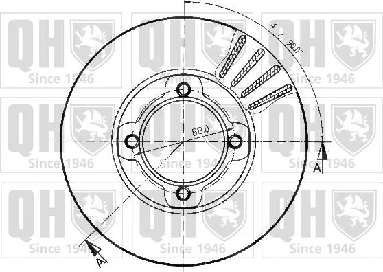 Quinton Hazell BDC4582 - Тормозной диск unicars.by