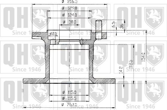 Quinton Hazell BDC4659 - Тормозной диск unicars.by