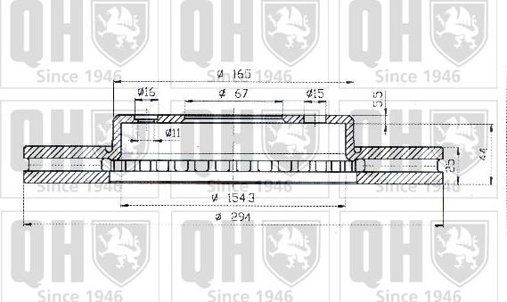 Quinton Hazell BDC4639 - Тормозной диск unicars.by