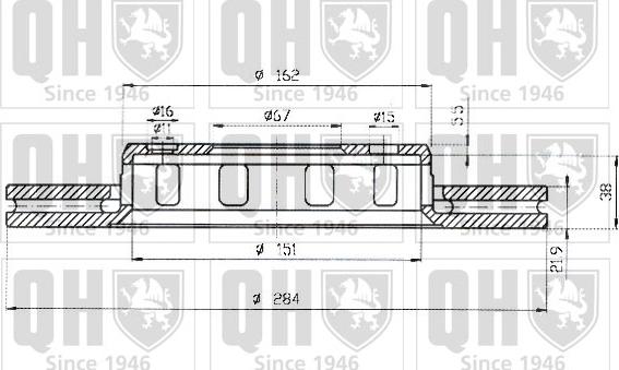 Quinton Hazell BDC4638 - Тормозной диск unicars.by