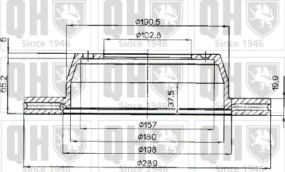 Quinton Hazell BDC4144 - Тормозной диск unicars.by