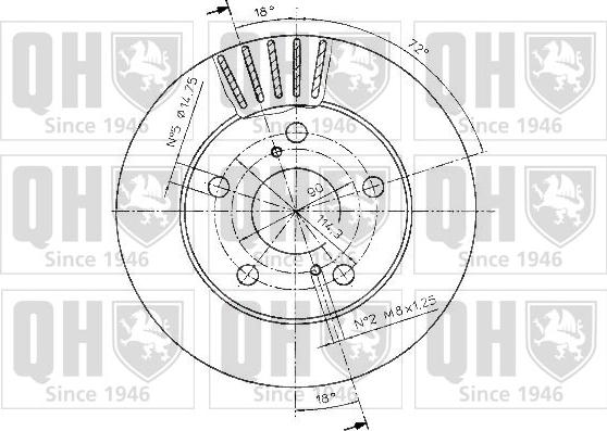 Quinton Hazell BDC4849 - Тормозной диск unicars.by