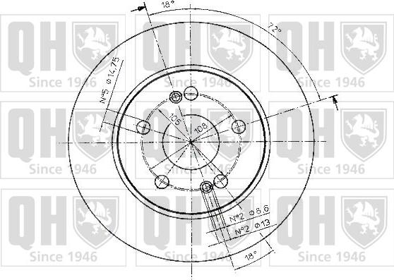 Quinton Hazell BDC4848 - Тормозной диск unicars.by