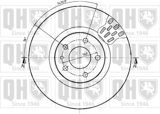 Quinton Hazell BDC4355 - Тормозной диск unicars.by