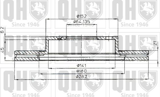 Quinton Hazell BDC4313 - Тормозной диск unicars.by