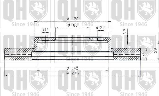 Quinton Hazell BDC4382 - Тормозной диск unicars.by