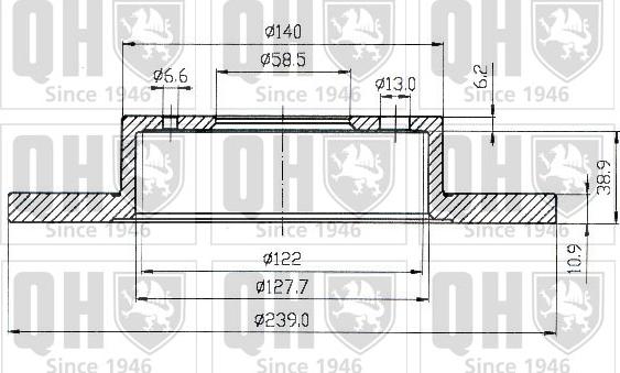 Quinton Hazell BDC4210 - Тормозной диск unicars.by