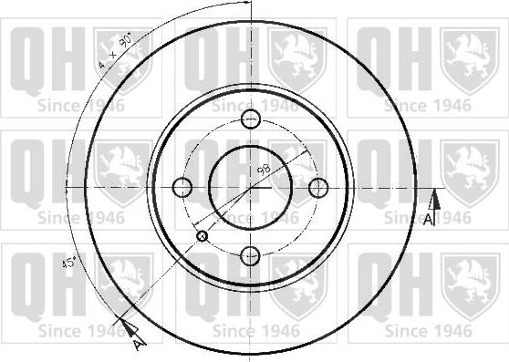 Quinton Hazell BDC4210 - Тормозной диск unicars.by