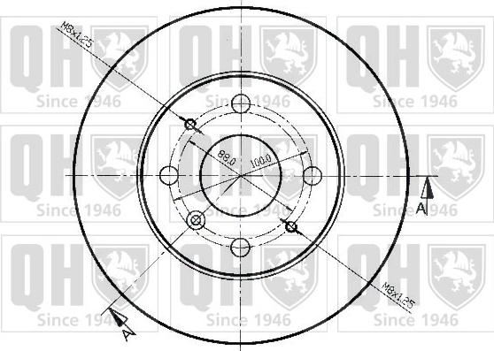 Quinton Hazell BDC4224 - Тормозной диск unicars.by