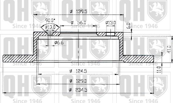 Quinton Hazell BDC4224 - Тормозной диск unicars.by