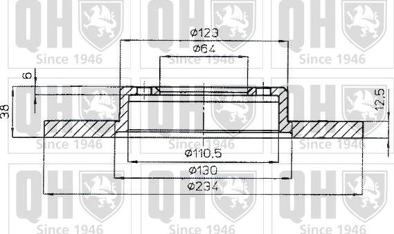 Quinton Hazell BDC4222 - Тормозной диск unicars.by