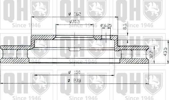 Quinton Hazell BDC4797 - Тормозной диск unicars.by