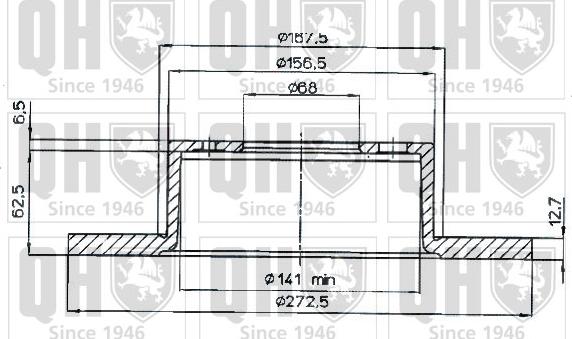 Quinton Hazell BDC1069 - Тормозной диск unicars.by