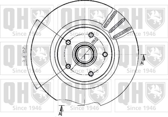 Quinton Hazell BDC3459 - Тормозной диск unicars.by