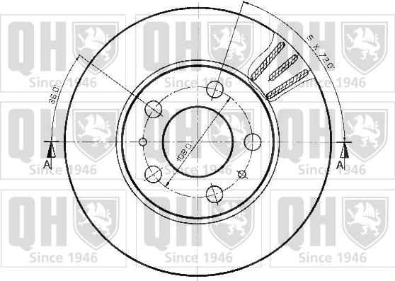 Quinton Hazell BDC3457 - Тормозной диск unicars.by