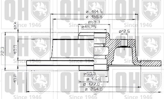 Quinton Hazell BDC3594 - Тормозной диск unicars.by