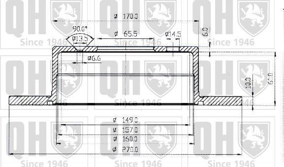 Quinton Hazell BDC3544 - Тормозной диск unicars.by