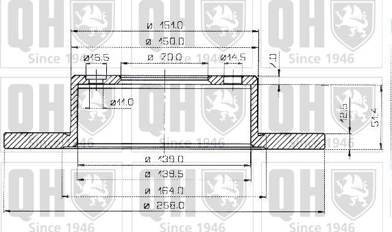 Quinton Hazell BDC3542 - Тормозной диск unicars.by