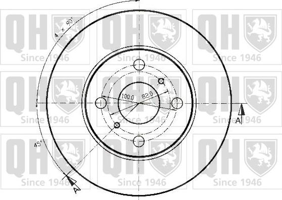 Quinton Hazell BDC3558 - Тормозной диск unicars.by