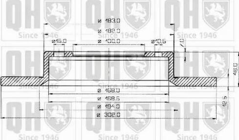 Quinton Hazell BDC3564 - Тормозной диск unicars.by