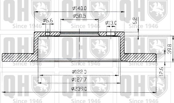 Quinton Hazell BDC3500 - Тормозной диск unicars.by