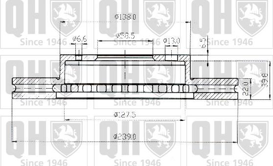 Quinton Hazell BDC3501 - Тормозной диск unicars.by