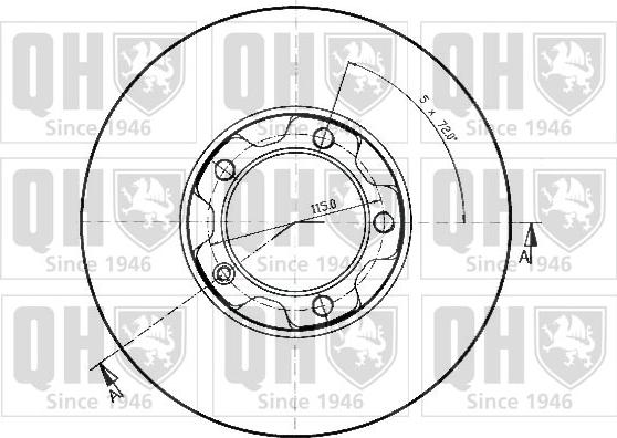 Quinton Hazell BDC3585 - Тормозной диск unicars.by