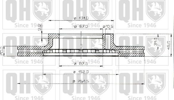 Quinton Hazell BDC3537 - Тормозной диск unicars.by