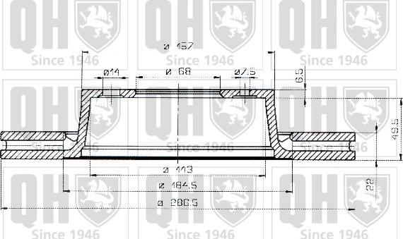 Quinton Hazell BDC3570 - Тормозной диск unicars.by