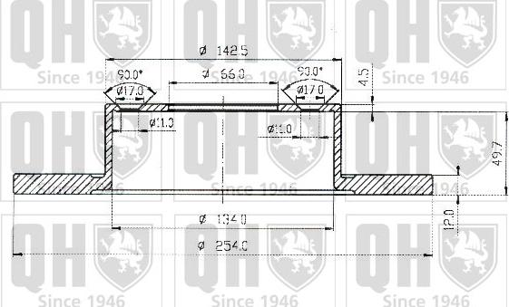 Quinton Hazell BDC3693 - Тормозной диск unicars.by