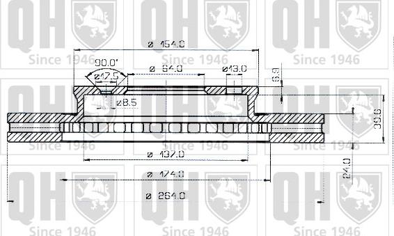 Quinton Hazell BDC3657 - Тормозной диск unicars.by