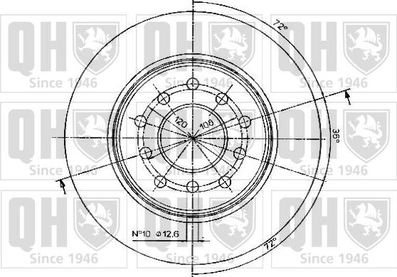 Quinton Hazell BDC3686 - Тормозной диск unicars.by