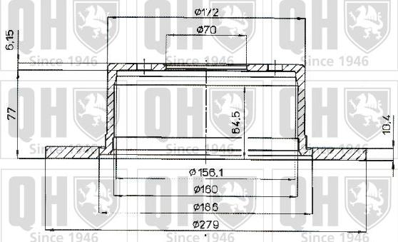 Quinton Hazell BDC3686 - Тормозной диск unicars.by