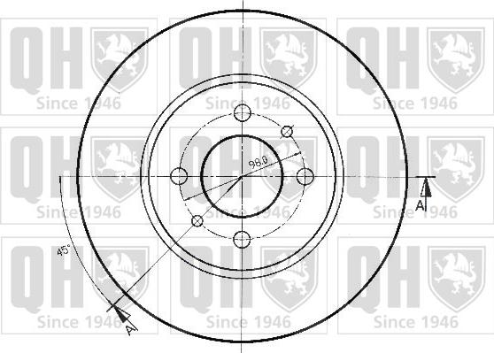 Quinton Hazell BDC3191 - Тормозной диск unicars.by