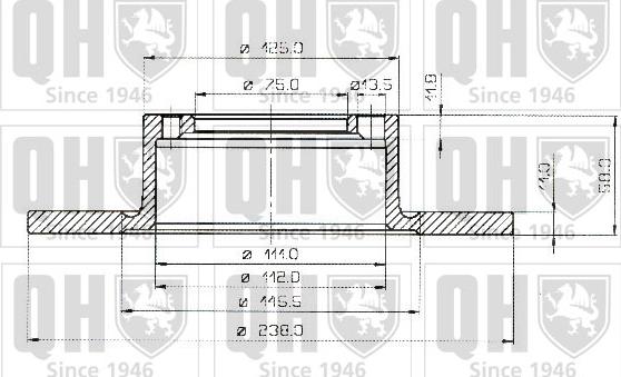 Quinton Hazell BDC3141 - Тормозной диск unicars.by