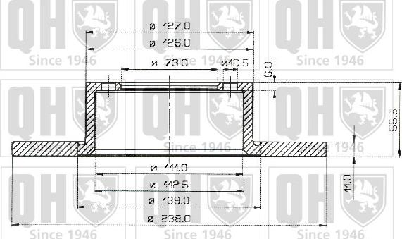 Quinton Hazell BDC3185 - Тормозной диск unicars.by