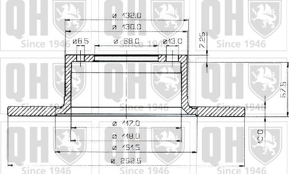 Quinton Hazell BDC3133 - Тормозной диск unicars.by