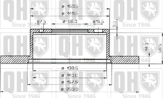 Quinton Hazell BDC3122 - Тормозной диск unicars.by