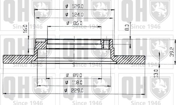 Quinton Hazell BDC3176 - Тормозной диск unicars.by