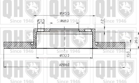 Quinton Hazell BDC3824 - Тормозной диск unicars.by