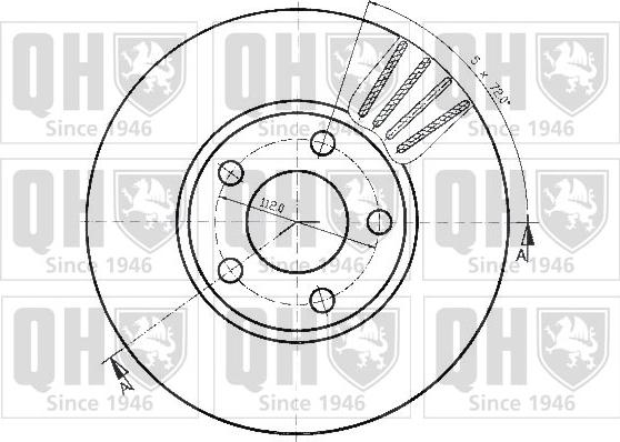 Quinton Hazell BDC3825 - Тормозной диск unicars.by