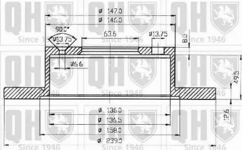 Quinton Hazell BDC3389 - Тормозной диск unicars.by