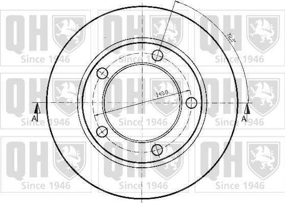 Quinton Hazell BDC3387 - Тормозной диск unicars.by