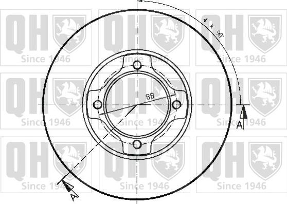 Quinton Hazell BDC3233 - Тормозной диск unicars.by