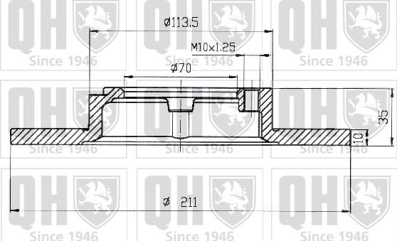 Quinton Hazell BDC3233 - Тормозной диск unicars.by