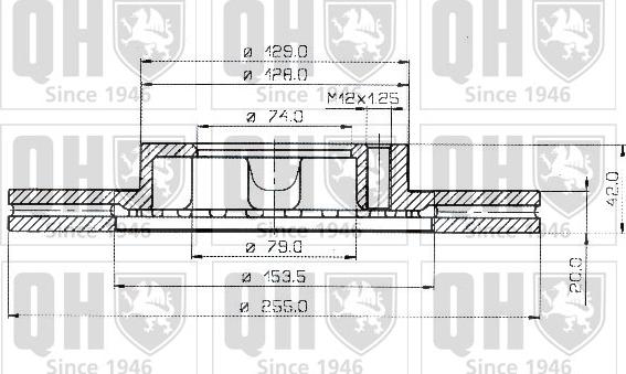 Quinton Hazell BDC3708 - Тормозной диск unicars.by