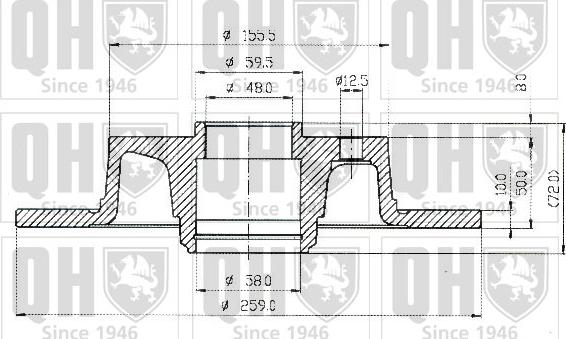 Quinton Hazell BDC3734 - Тормозной диск unicars.by