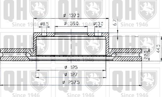 Quinton Hazell BDC3731 - Тормозной диск unicars.by